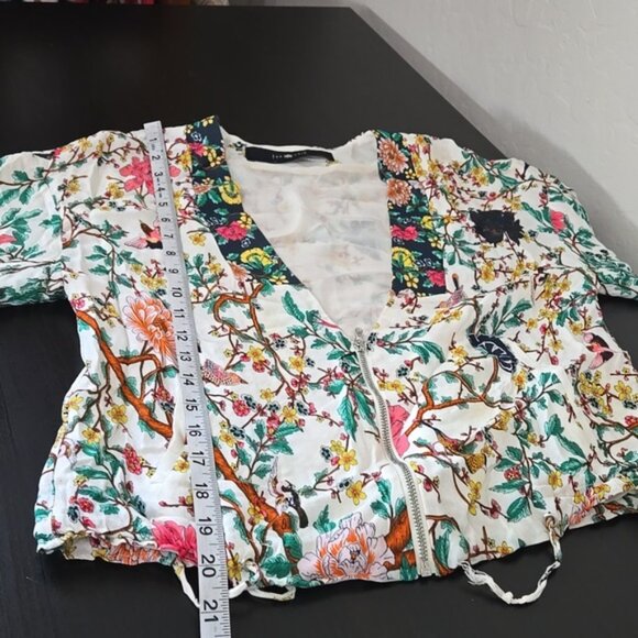 ZARA Floral Print Kimono Jacket - Picture 11 of 11